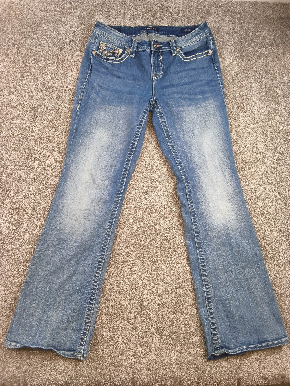 Vigoss Jeans Women's Size S10 L32 Denim Heritage Fit Boot Cut Embroidered